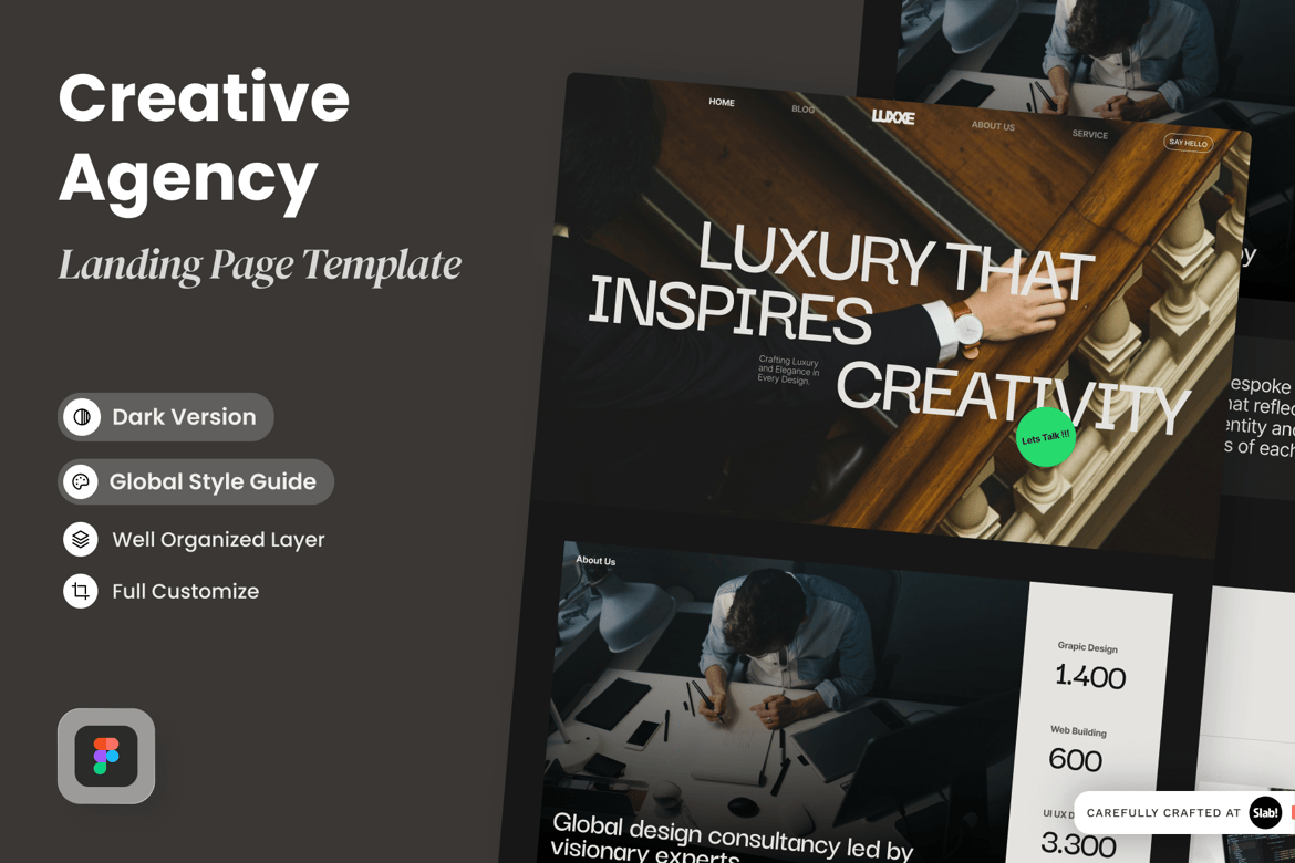 Download Luxxe - Creative Agency Landing Page Figma Design