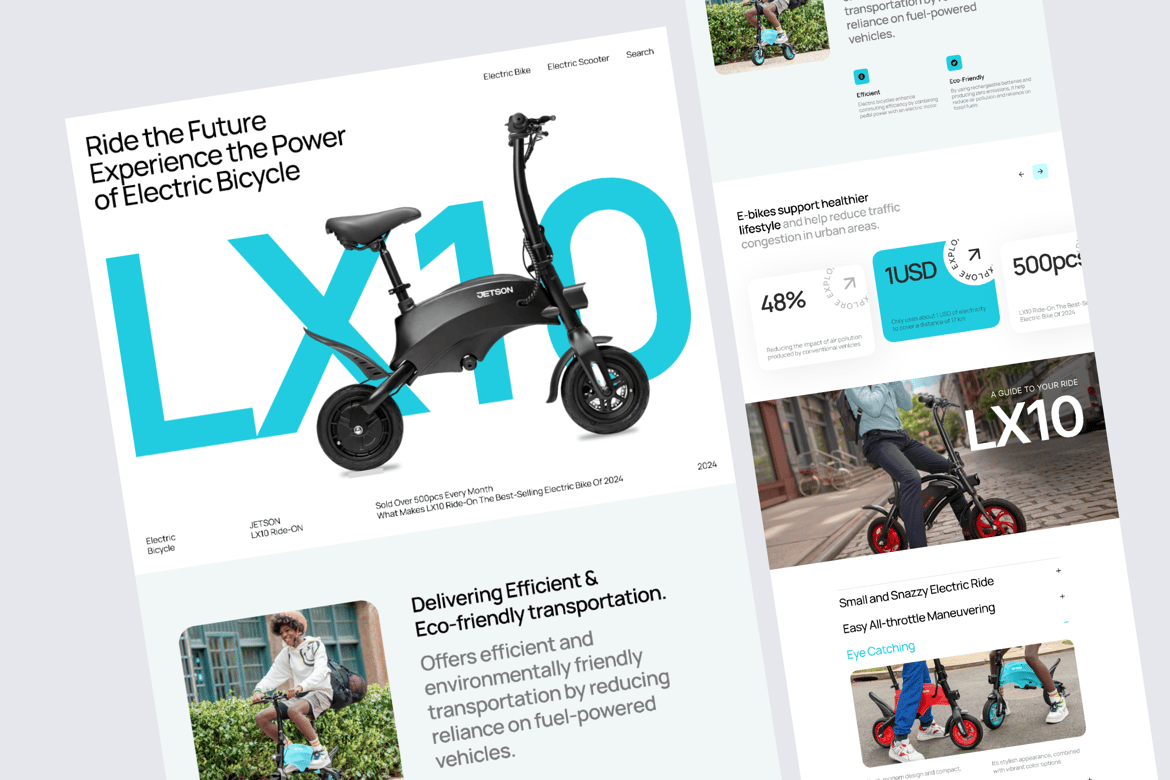 Download LX10 Ride - Product E commerce Figma Design