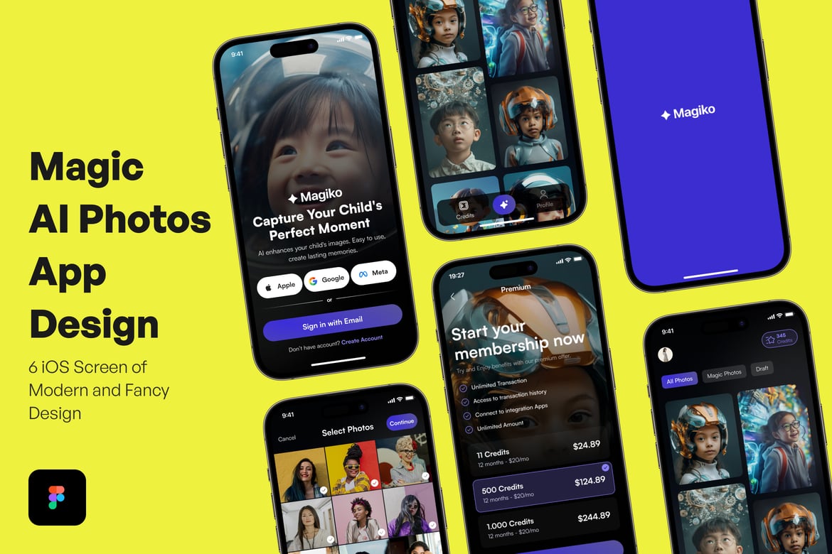 Download Magic AI Photos App  Design Figma Design