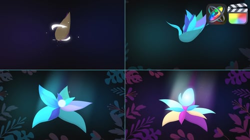 Download Magic Flower Logo for FCPX Apple Motion Template