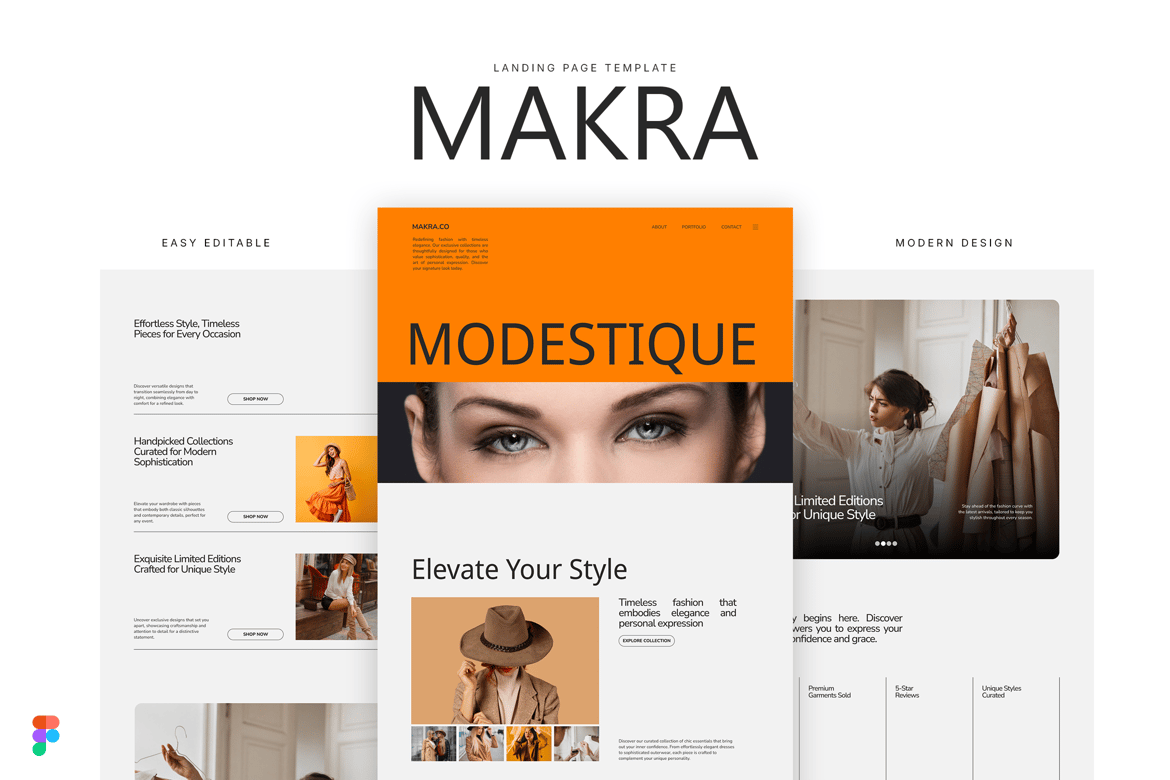 Download Makra - Landing Page Template Figma Design