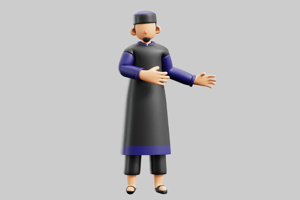 Download Man in Traditional Attire 3D Model