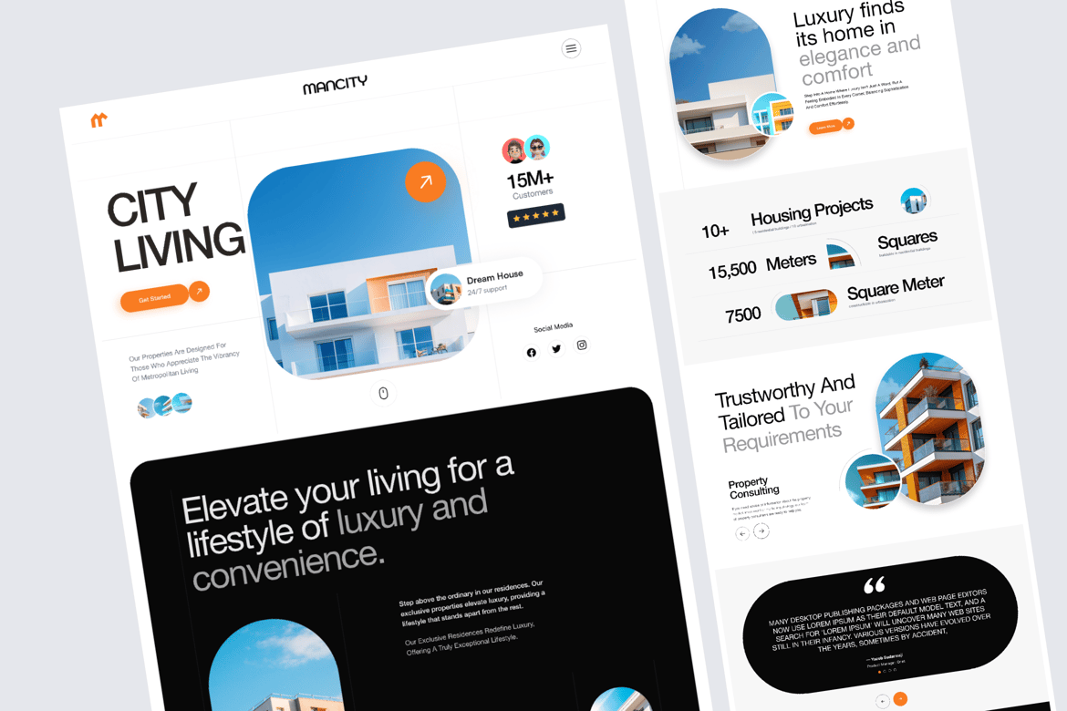 Download MANCITY - Real Estate Agency Figma Design