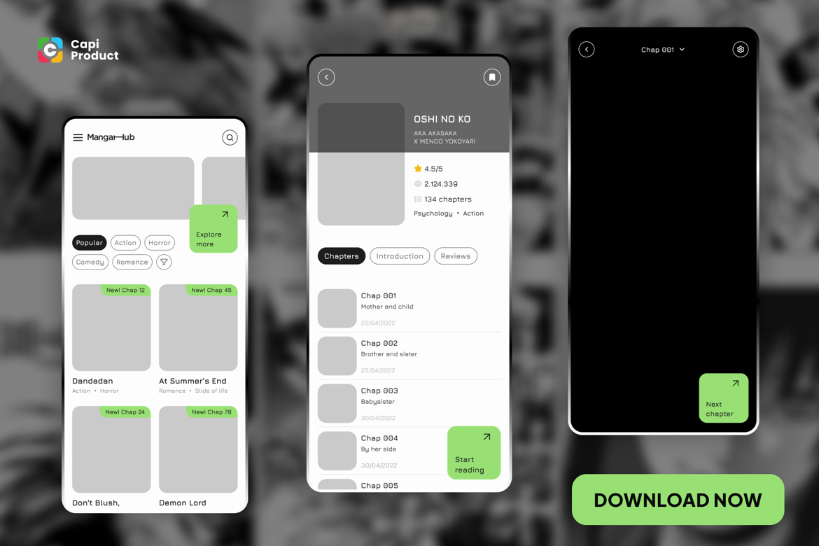 Download Manga App Figma Design