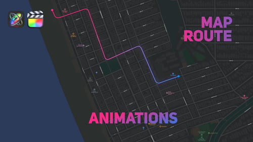 Download Map Route Animations Apple Motion Template