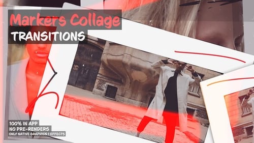 Download Marker Collage Transitions: Creative Marker-Style Transitions with a Photo Collage Feel Premiere Pro Template