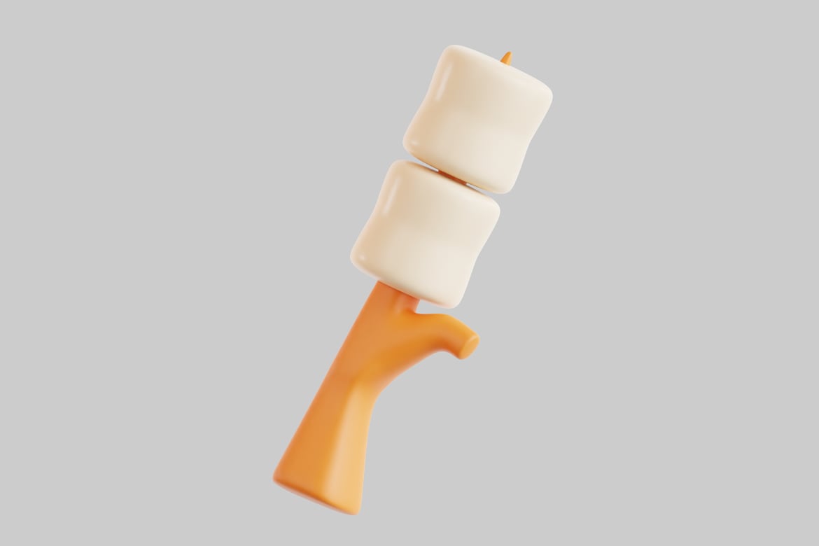 Download Marshmallow Skewer 3D Model