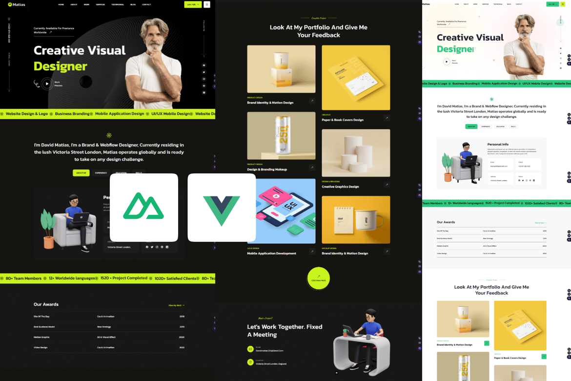 Download Matias - Personal Portfolio Vue Nuxt 3 Template