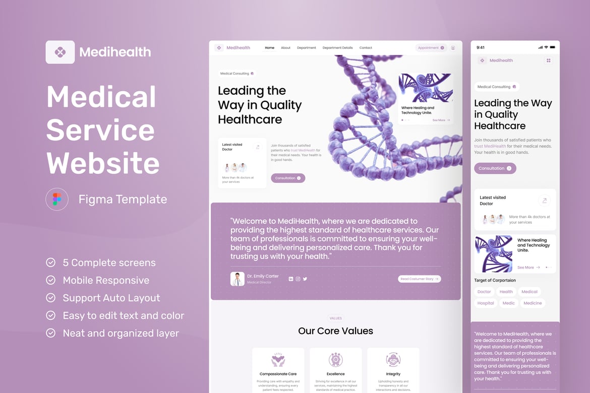 Download Medical Website Figma Design