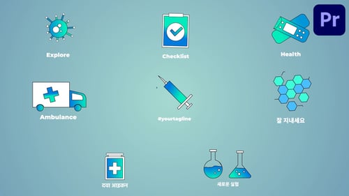 Download Medicine Icons And Titles for Premiere Pro Premiere Pro Template