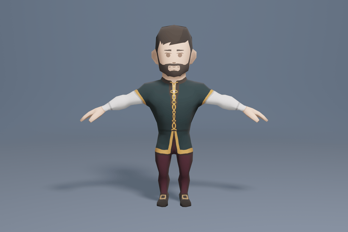 Download Medieval character aristocrat 3D Model