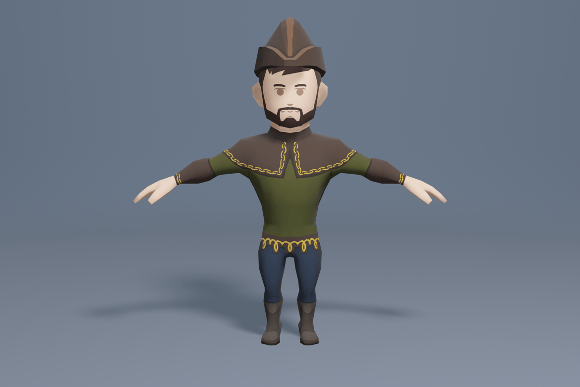 Download Medieval character boyar 3D Model