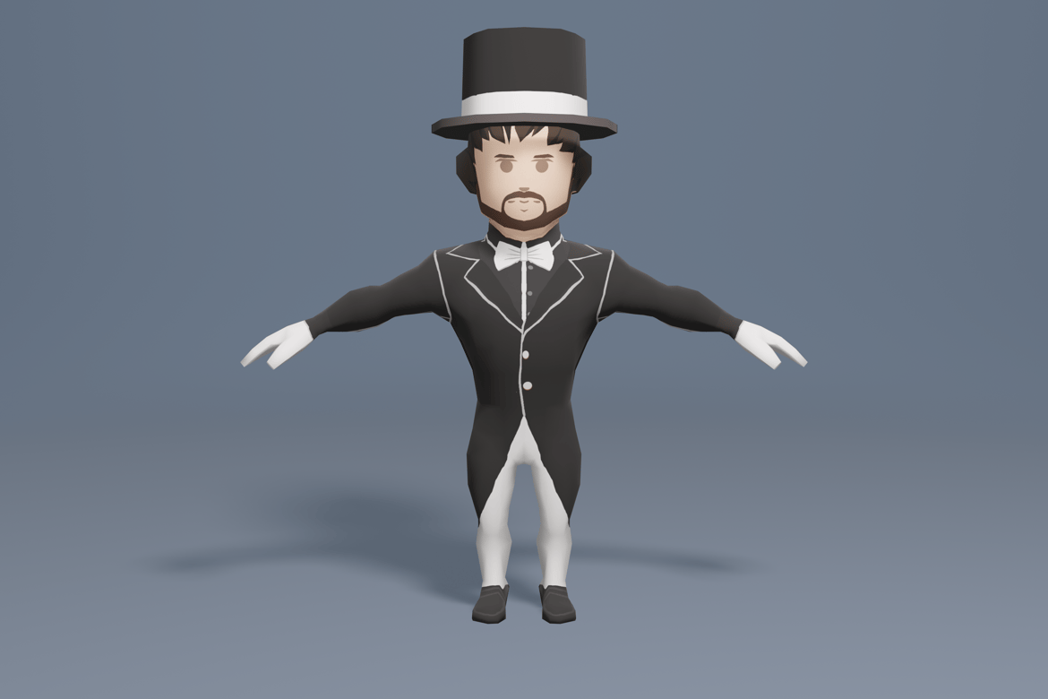 Download Medieval character gentleman 3D Model