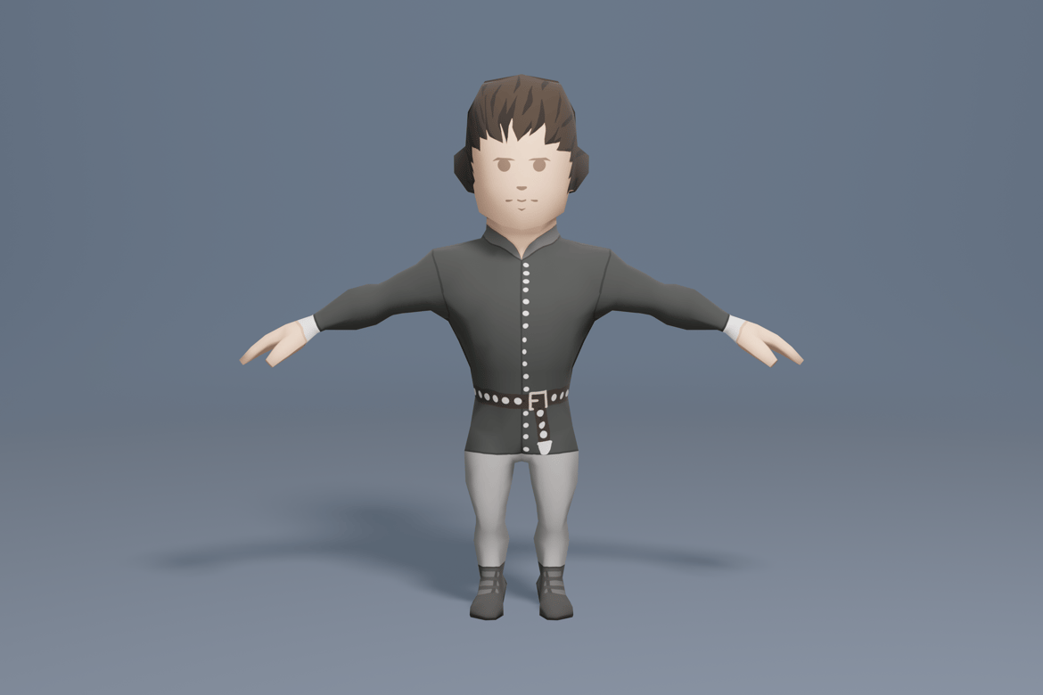 Download Medieval character helper 1 3D Model