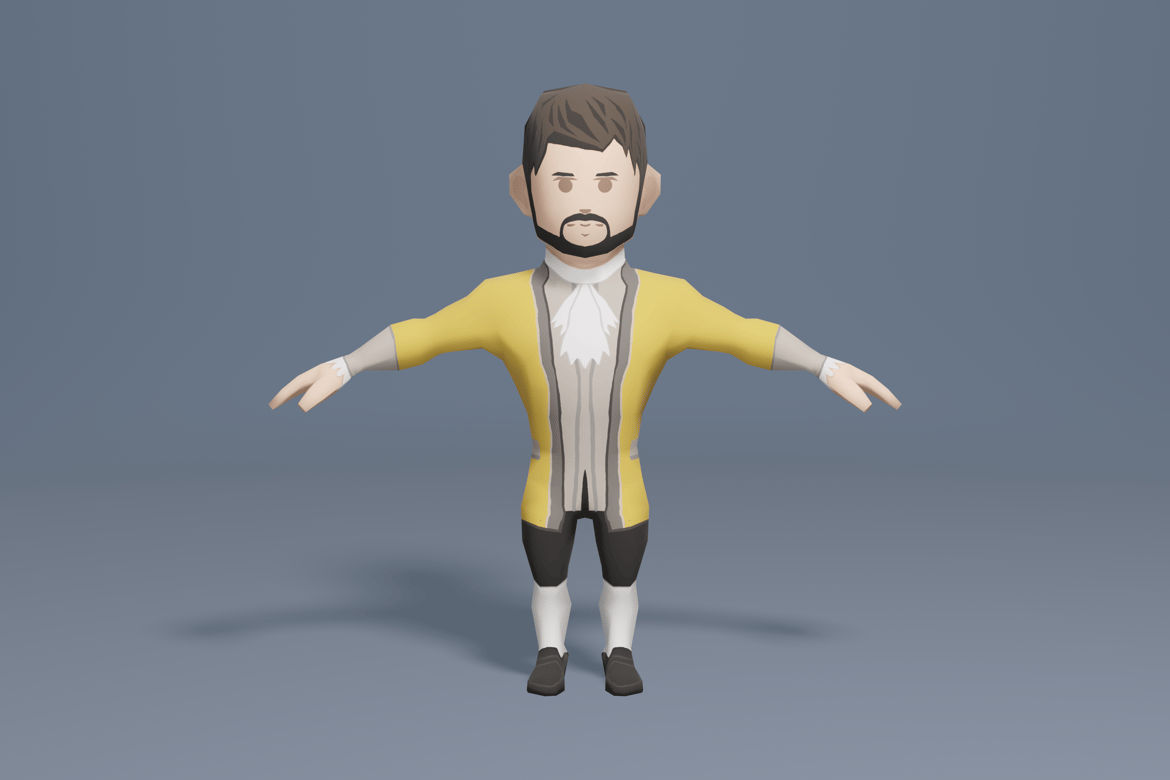 Download Medieval character magnate 4 3D Model