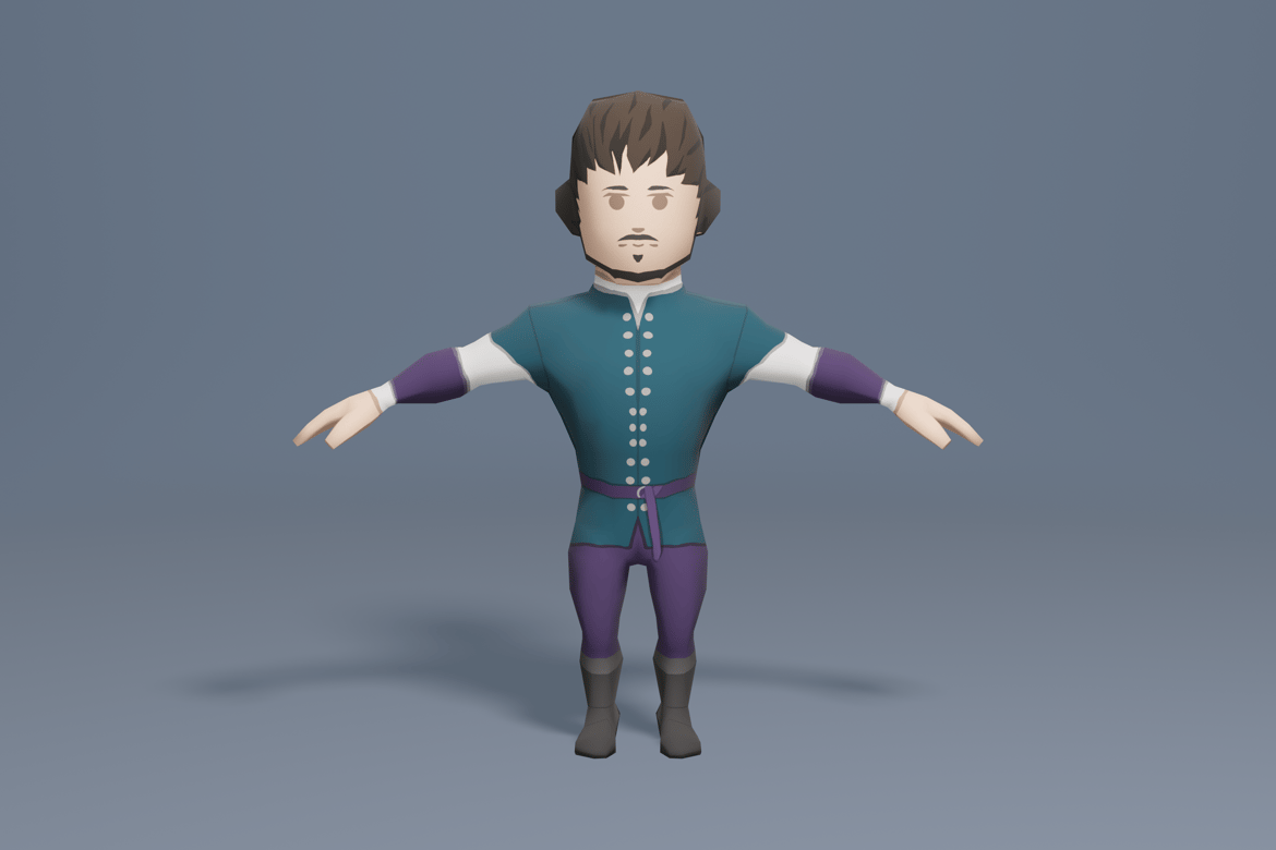 Download Medieval character nobleman 1 3D Model