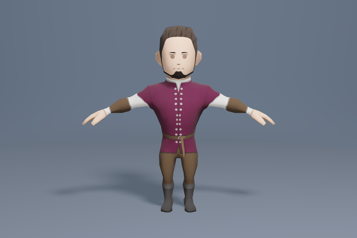 Download Medieval character nobleman 2 3D Model