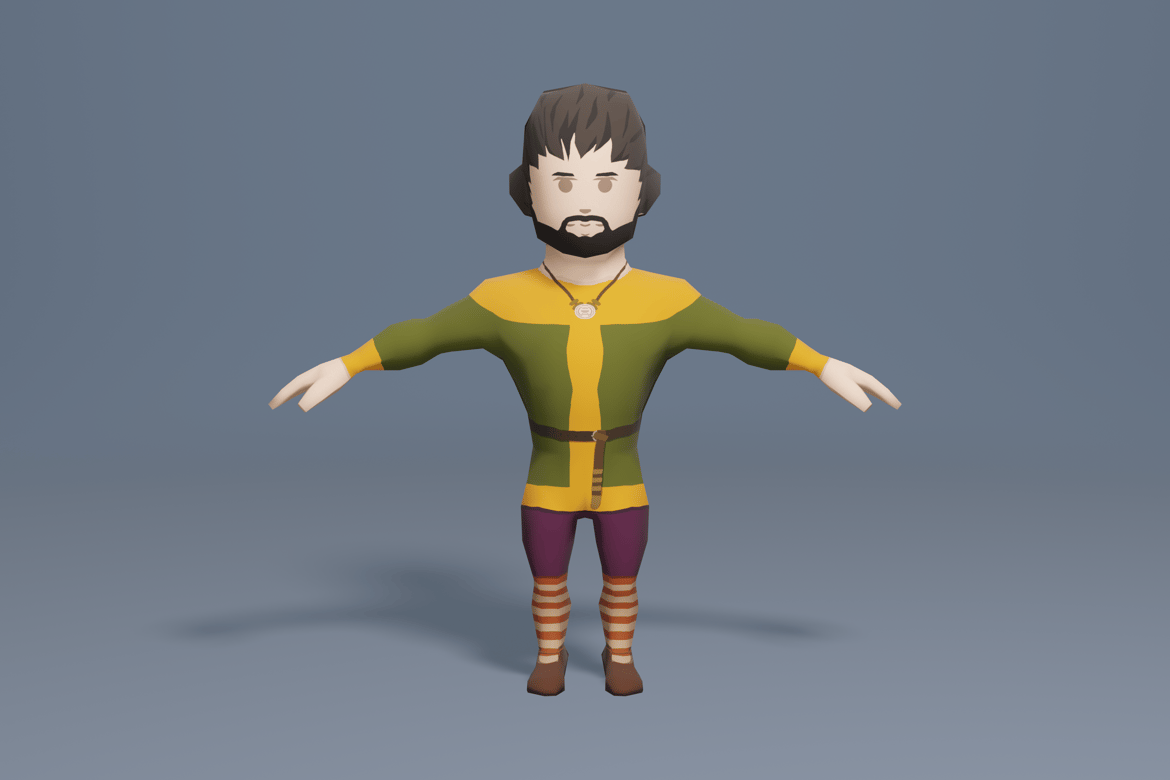 Download Medieval character parliamentarian 4 3D Model