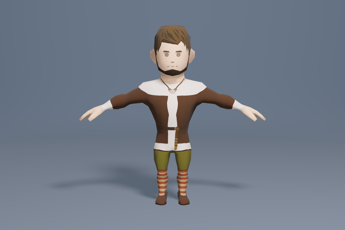 Download Medieval character parliamentarian 5 3D Model