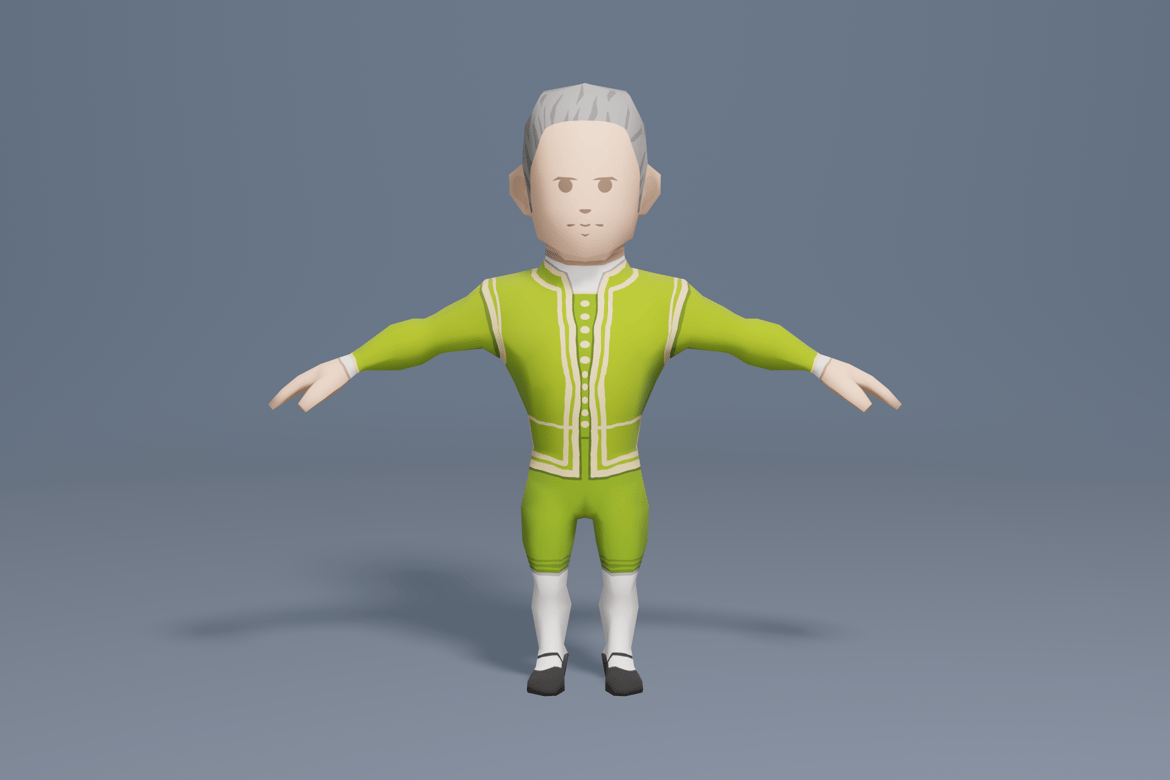 Download Medieval character potentate 3 3D Model