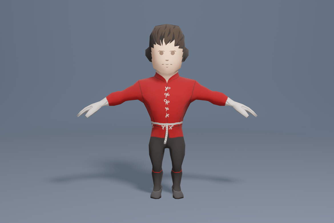 Download Medieval character prince 3D Model