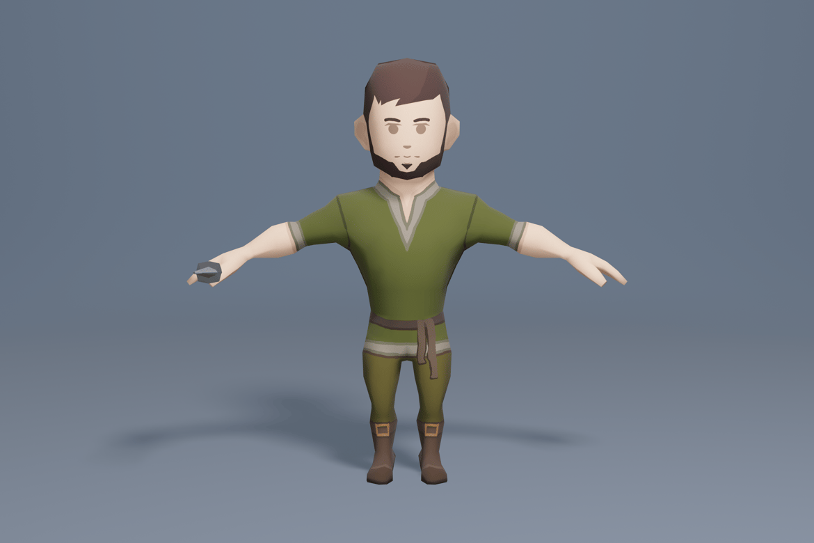 Download Medieval character thief 3D Model