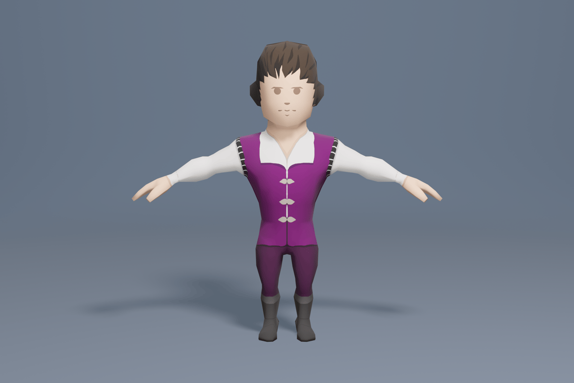 Download Medieval character trader 2 3D Model