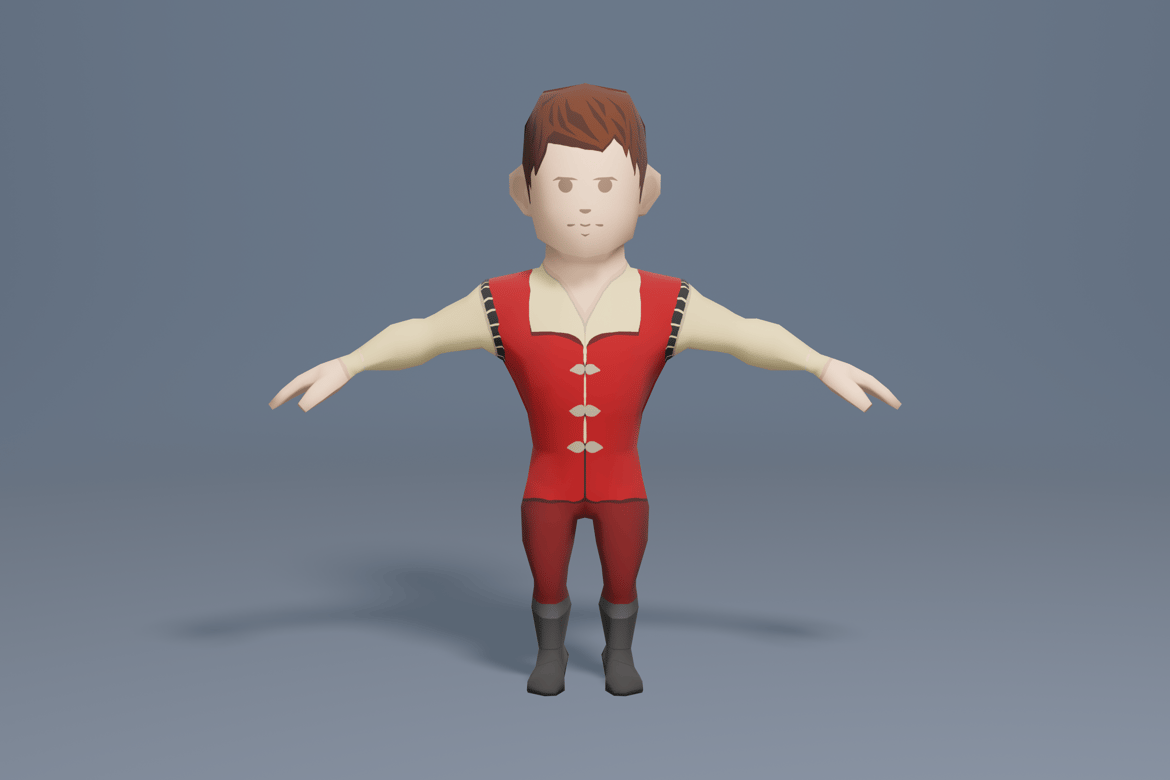 Download Medieval character trader 3 3D Model