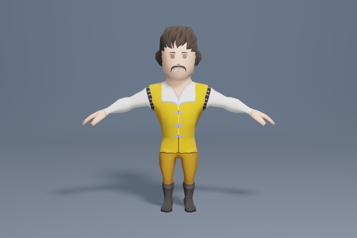 Download Medieval character trader 5 3D Model