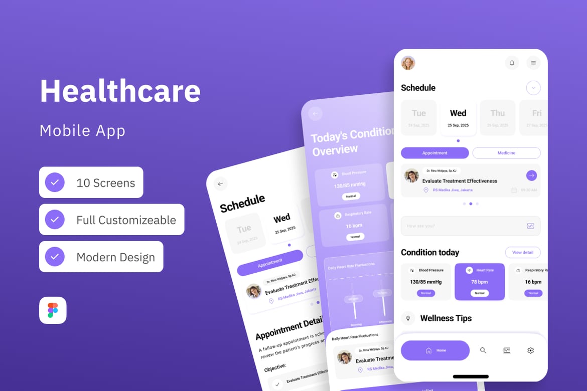 Download Meds - Healthcare Mobile App Figma Design