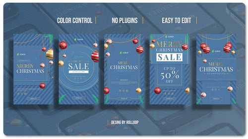 Download Merry Christmas And Christmas Sale Stories V1 After Effect Template