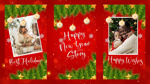 Download Merry Christmas and Happy New Year Instagram | MOGRT Premiere Pro Template