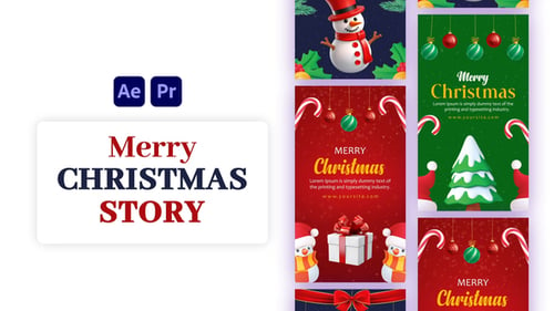 Download Merry Christmas | Happy New Year | Instagram stories After Effect Template