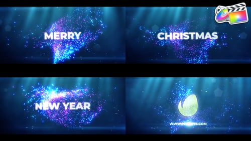 Download Merry Christmas Happy New Year Intro for FCPX Apple Motion Template