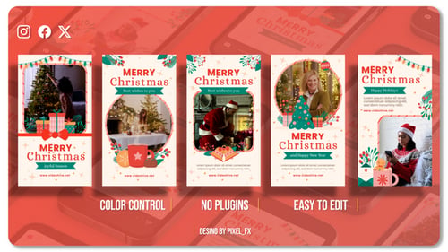 Download Merry Christmas | Happy New Year Stories V1 After Effect Template