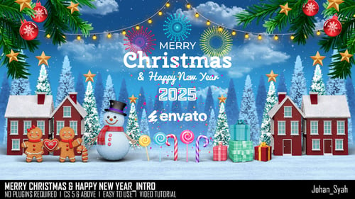 Download Merry Christmas & Happy New Year_Intro After Effect Template