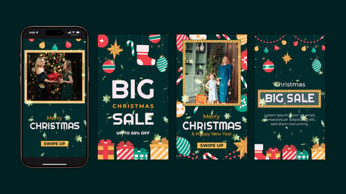 Download Merry Christmas Instagram Stories After Effect Template