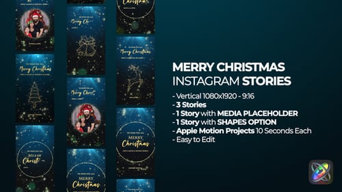 Download Merry Christmas Instagram Stories Apple Motion Apple Motion Template