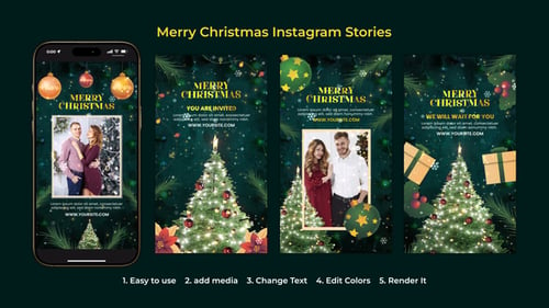 Download Merry Christmas Instagram stories | Christmas Opener After Effect Template