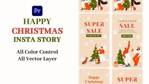 Download Merry Christmas Instagram Story Premiere Pro Template