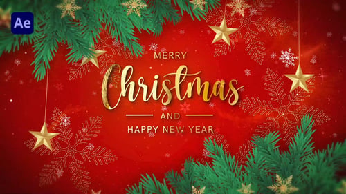 Download Merry Christmas Intro 2025 II Happy New Year 2025 After Effect Template