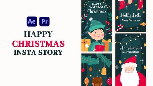 Download Merry Christmas With best wishes Instagram Stories After Effect Template