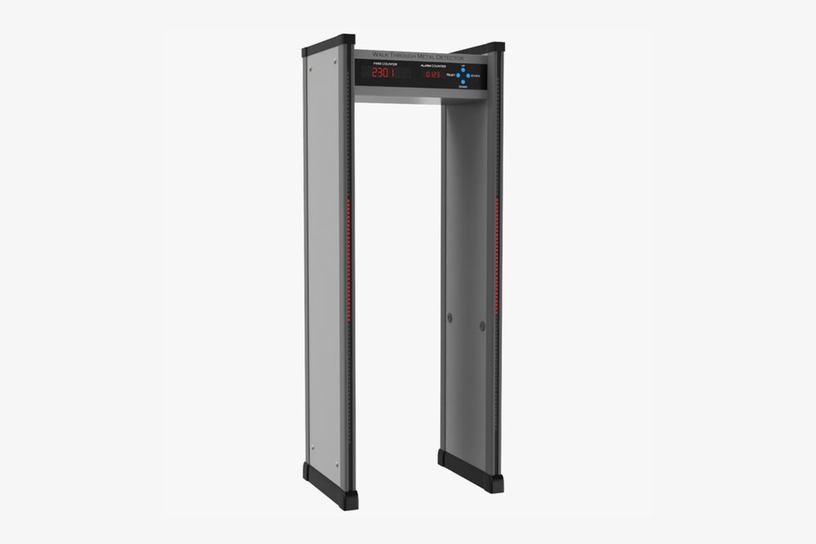 Download Metal Detector with Digital Display and Indicator Lights 3D Model