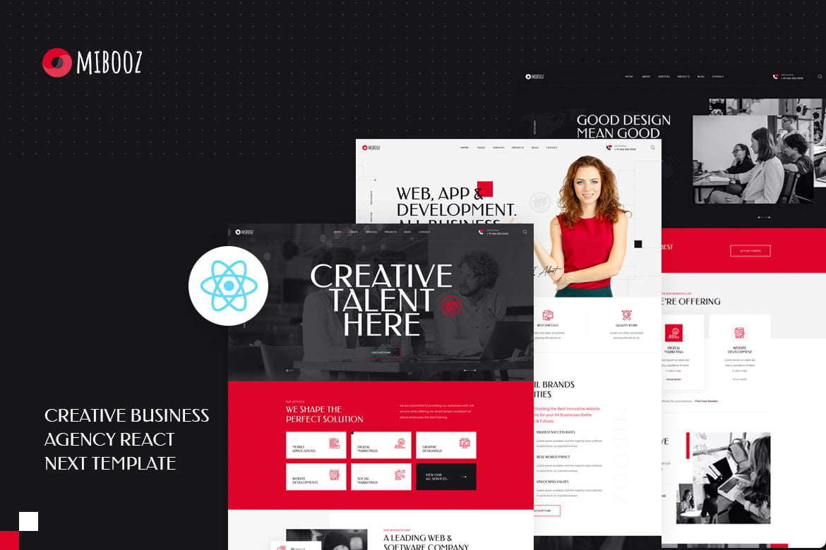 Download Mibooz - Creative Agency React Next Template