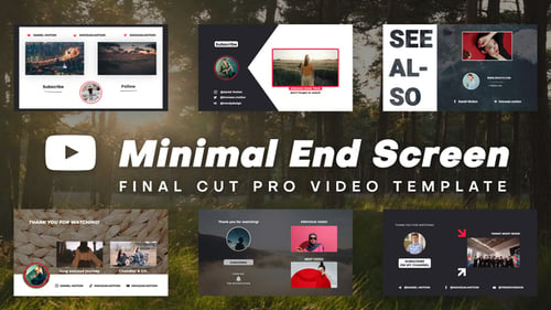 Download Minimal End Screens | FCPX Apple Motion Template