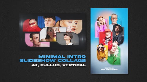 Download Minimal Intro Slideshow Collage After Effect Template