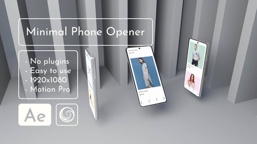 Download Minimal Phone Opener After Effect Template