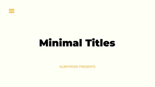 Download Minimal Titles 1.0 | FCPX Apple Motion Template