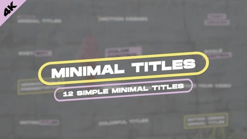 Download Minimal Titles V2 | FCPX & Apple Motion Apple Motion Template