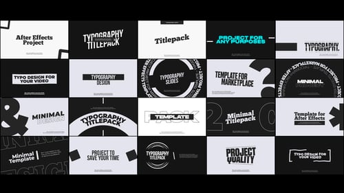 Download Minimal Typography | Premiere Pro Premiere Pro Template